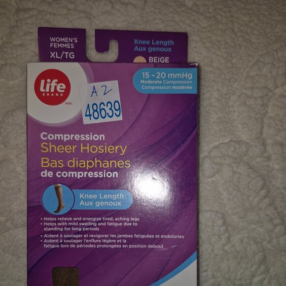 NIB Life Brand Compression Sheer Hosiery - Knee Length - Picture 5 of 10